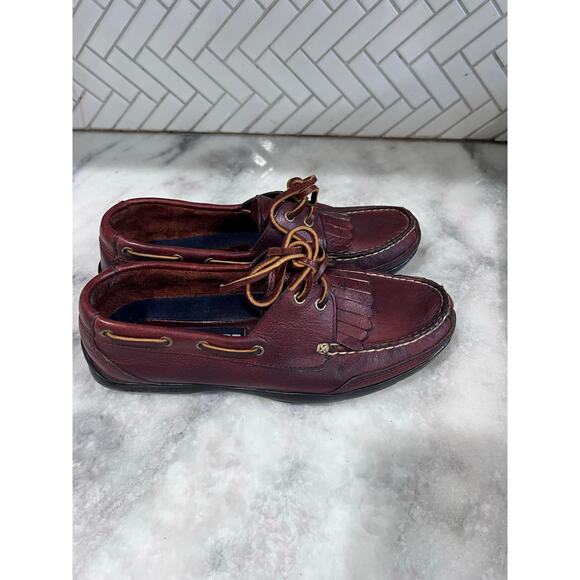 Polo Sport Ralph Lauren Leather Boat Shoes Men’s 8D Brown Kiltie Moc MB12292 main image 13